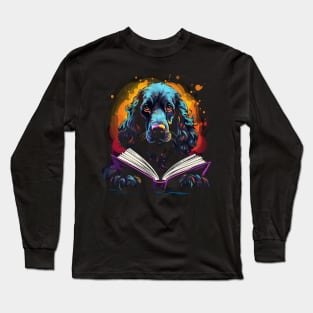 Field Spaniel Reads Book Long Sleeve T-Shirt